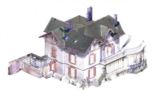 Relevé de façades et toiture d'une villa